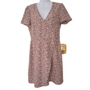 J Crew Mercantile 6 V Neck Floral Dress J6370‎ Faux Wrap ELLIS DITSY